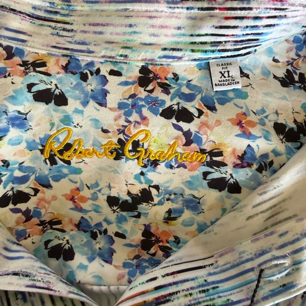 Robert Graham Men’s Delray Classic Fit Knit Button Down Shirt NEW - Picture 2 of 11